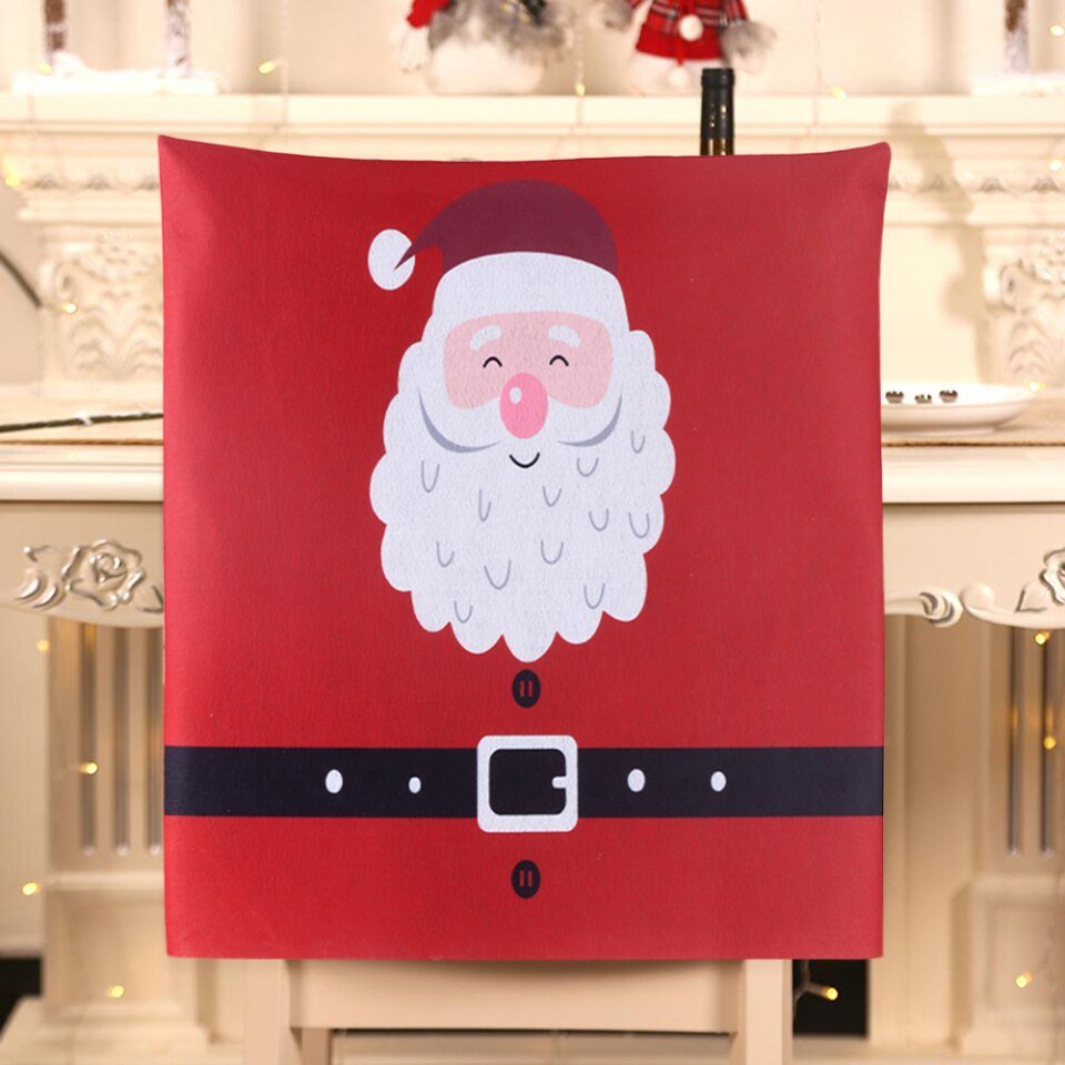 Christmas Chair Cover Classic Santa Claus ,4 pcs - Image 2