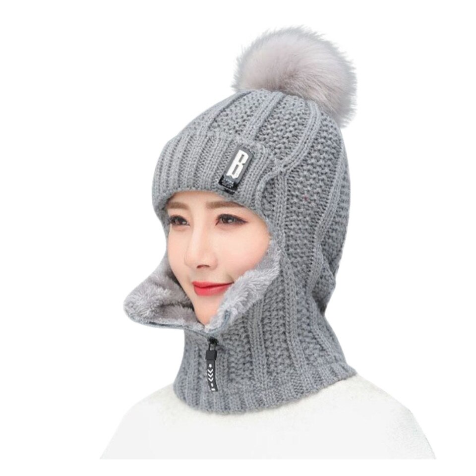 Knitted Plus Velvet Women Hats Earmuffs - Image 4