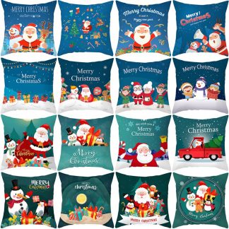 Cushion Cover, Cartoon Xmas Santa Claus Merry Christmas