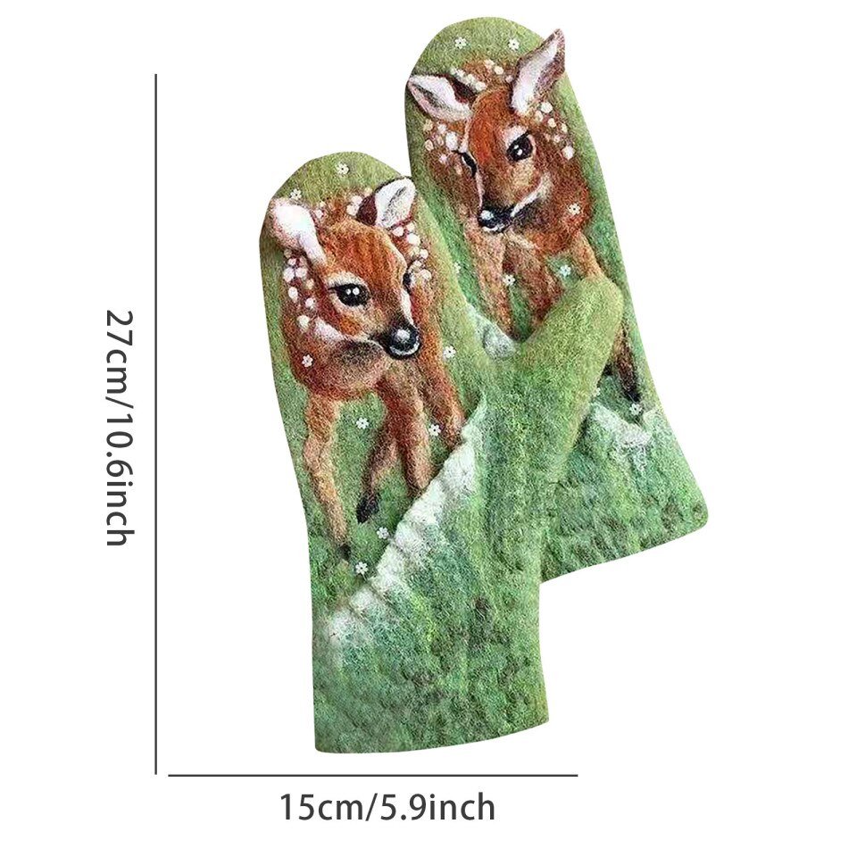 Gloves Cute Animal Print - Image 2