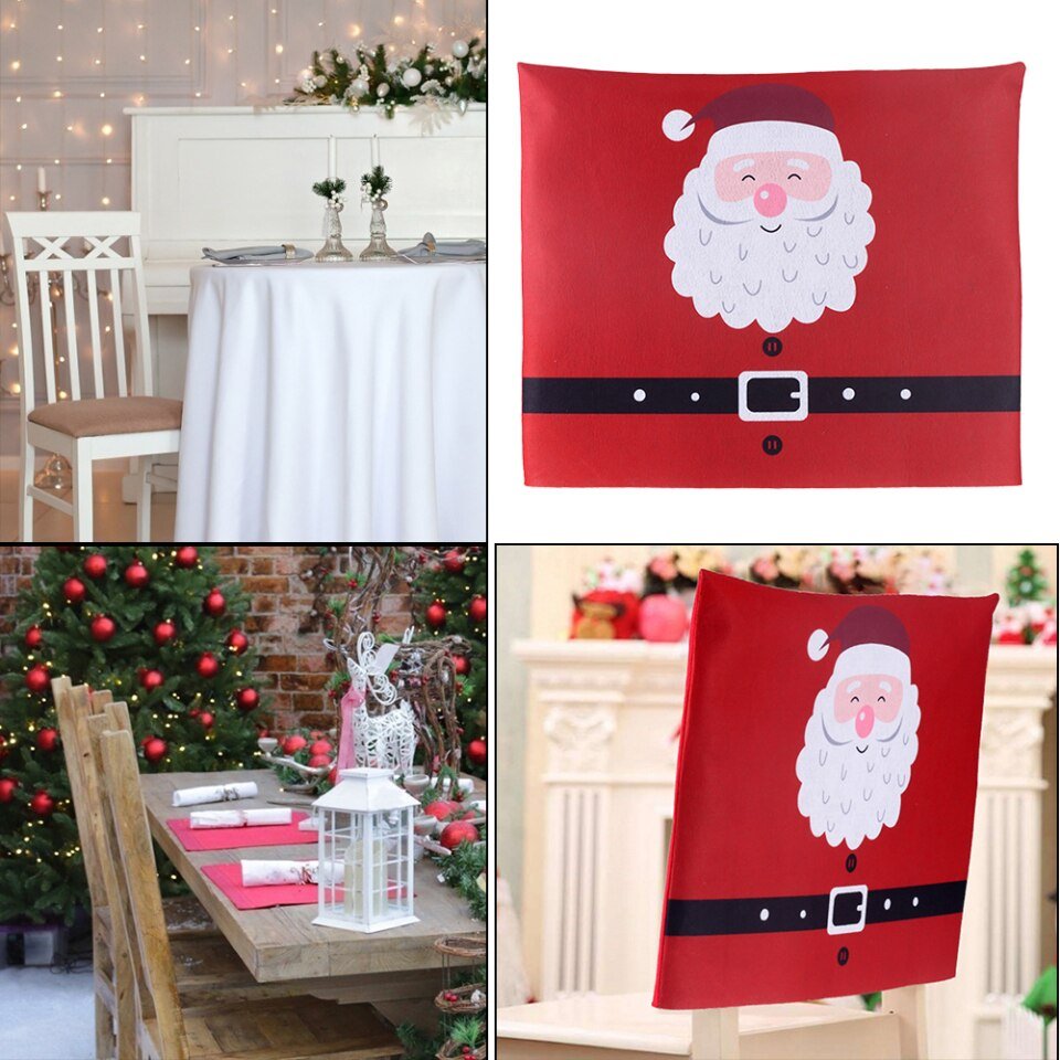 Christmas Chair Cover Classic Santa Claus ,4 pcs - Image 6
