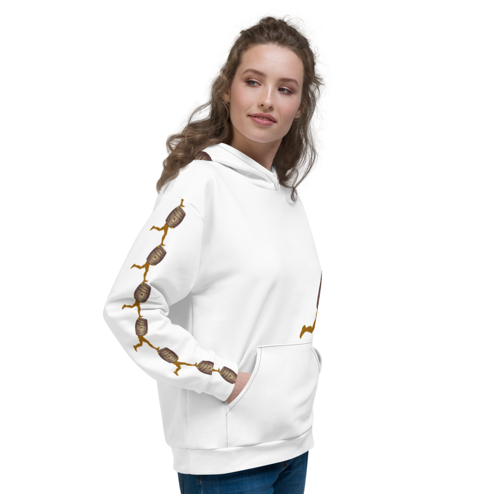 Hoodie Unisex,White,Bacchus - Image 3