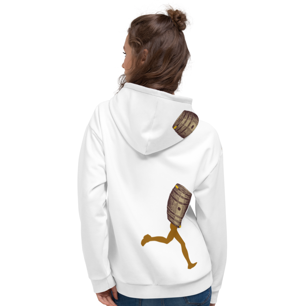 Hoodie Unisex,White,Bacchus - Image 5