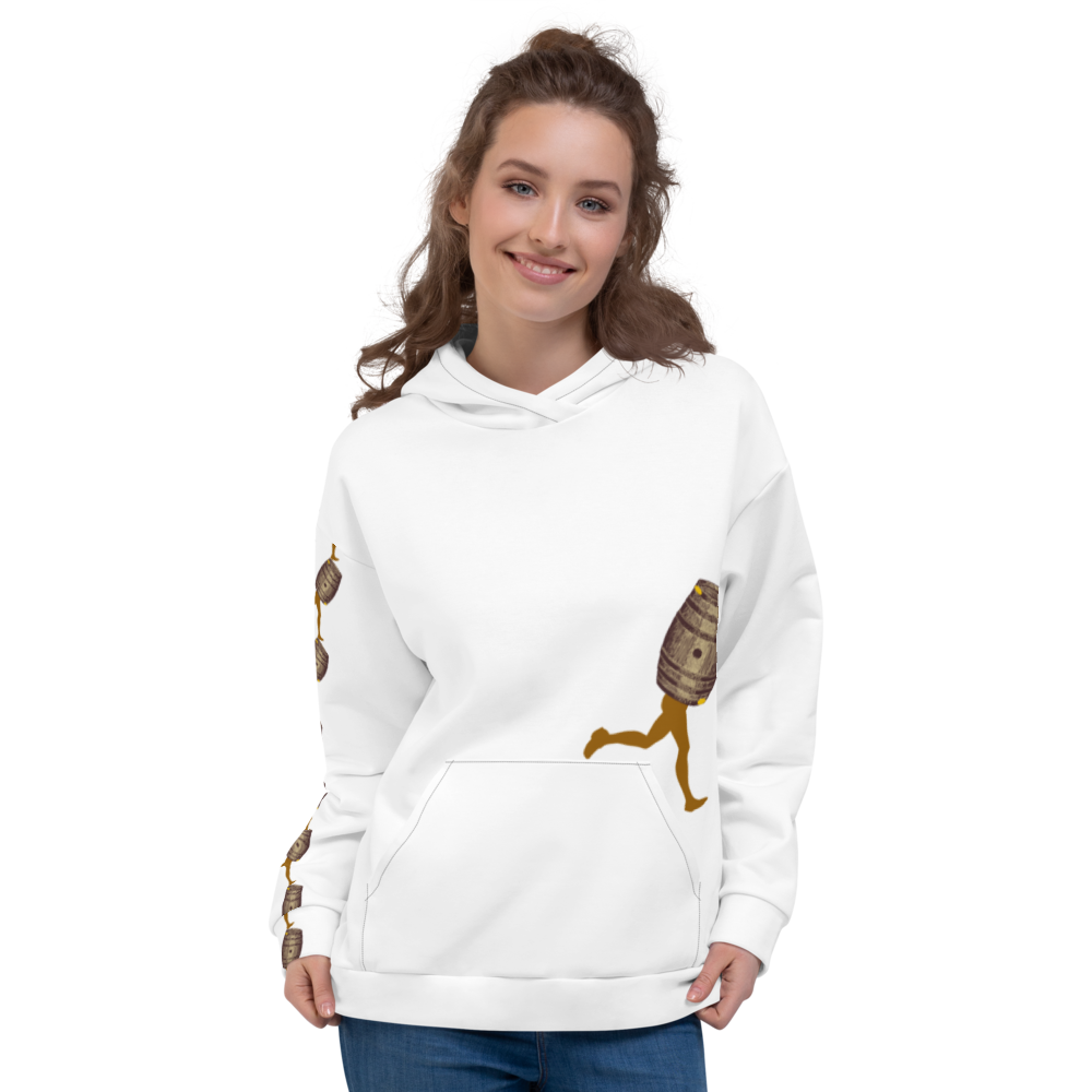 Hoodie Unisex,White,Bacchus - Image 9